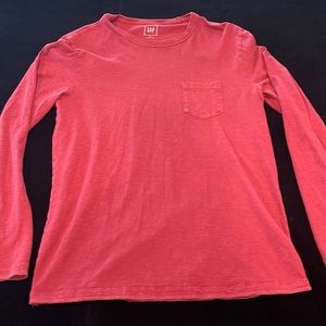 Gap light red long sleeve cotton T-shirt